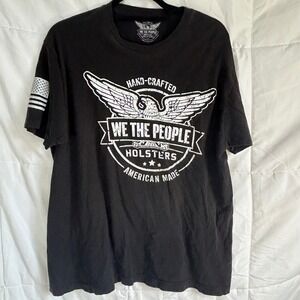 We The People‎ Holsters Mens Black T Shirt Eagle American Made Graphic Tee
